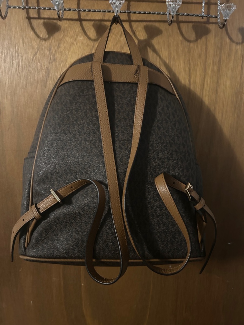 Michael Kors Brown Monogram Backpack and Crossbody bag - Picture 4 of 10